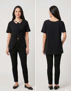Black Open Back Top