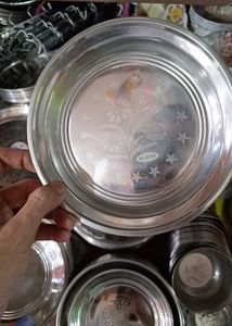 Kitchen dinnerware 🍽️ steel plates set of 6