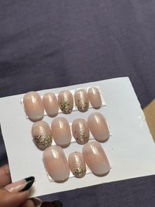 Cute Press-On Nails with Bow Design