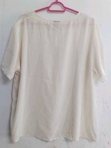 Cream Oversized Tunic Top