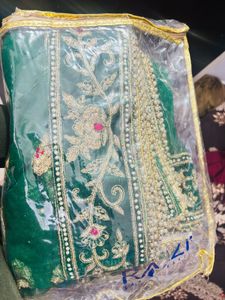 Emerald Green Embroidered Anarkali Suit