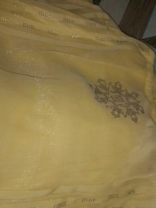 beautiful yellow saree