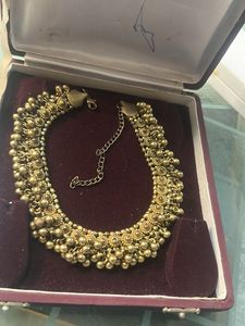 Exquisite golden oxidised Choker Necklace