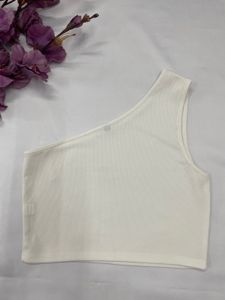 Chic White One-Shoulder Crop Top