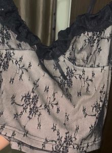 Elegant Black Lace Corset Top