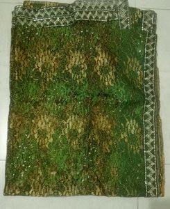 Eyecatcher Green Net saree