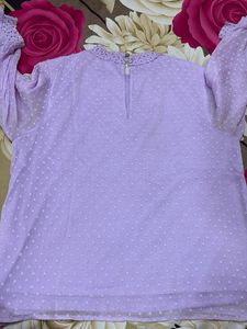Chic Lavender Puff Sleeve Top