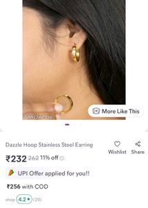 Dazzle Hoop Stainless Steel Earrings