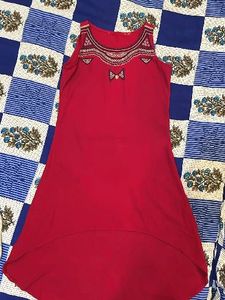 Red Embroidered Ethnic Gown