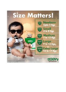 Teddyy Easy Pant Diaper (L, 9-14 Kg,56 Pieces)