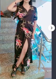 Long Flower Printed Dress