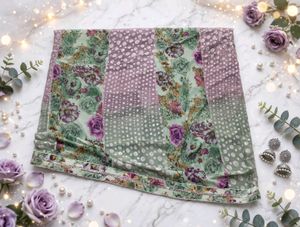 Elegant Floral Print Saree