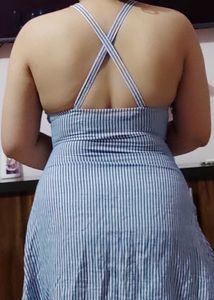 Blue Striped Summer Dress