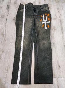Unique Graphic Print Denim Jeans