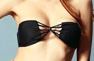 468. Chic Black Strappy Bikini Top