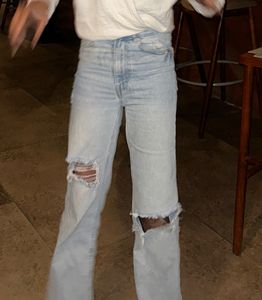 Ripped Wide Leg Jeans