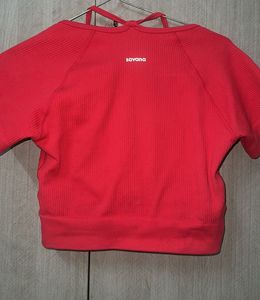 Ribbed Red Crop Top