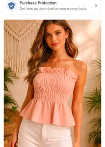 🎁Buy 1, Get 1 Free🎁Red Ruffled Dungree Top