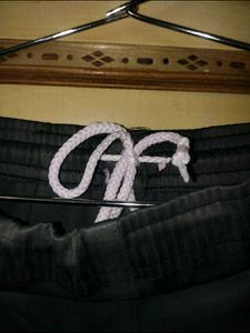 Military Green Track Pants Neon Side Stripes
