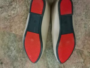 Beige Bow Flats - Size 40