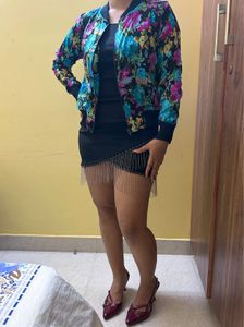 Stylish Floral Bomber Jacket