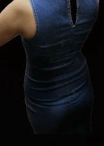 Classic Blue Denim Sheath Dress
