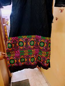 L Size Black Embroidery Kurti