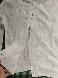 SALE❗aesthetic Cream knit Button-Up Cardigan