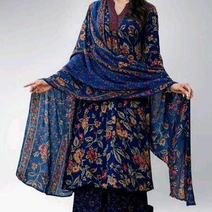 Beautiful Floral Kurta Set with Dupatta
