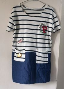 Everyday casual Tshirt dress with patches 😍