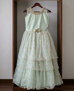 Beautiful Mint Green Gown with Sequins