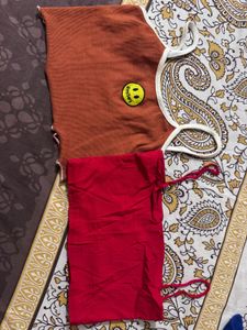 Pack of 2 Smiley Face Tank Top &amp; Red Camisole