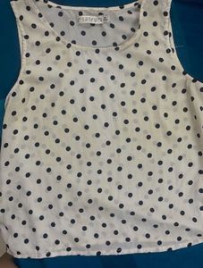 Chic Polka Dot Sleeveless Top