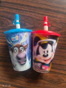 Frozen & Mickey Mouse Tumbler Cups Set Of 2