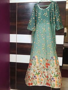 Stylish women floor length long gown