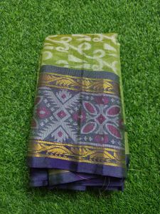 Elegant Green Saree without blouse