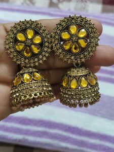 Beautiful Jhumka Earrings set of three