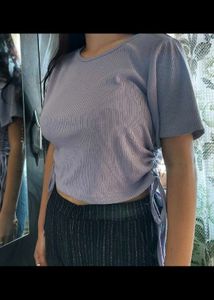 SSS Cute Lavender Crop Top
