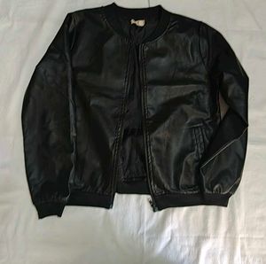 Korean Leather Bomber Jacket