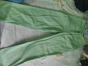 Mint Green Relaxed Fit Jeans