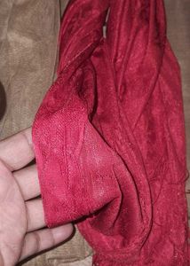 Luxurious Red Lace Scarf