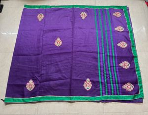 Vibrant Purple Embroidered Saree