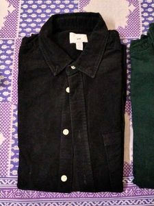 H&M Black Corduroy Shirt