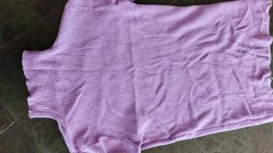 Lilac Ribbed Button-Up Sweater