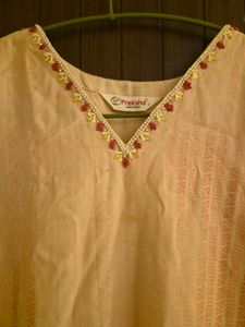 Charming Floral Print Kurta Set L