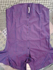 Men's Purple Printed Casual Shirt