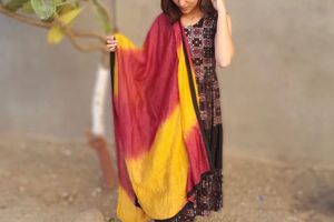 Elegant Ethnic Dress with Dupatta