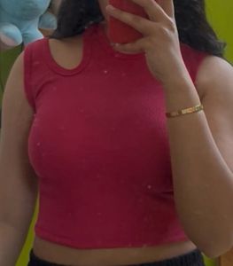 Cut-Out Ribbed Tank Top