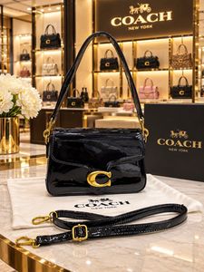 Coach Black Patent  Shoulder Bag