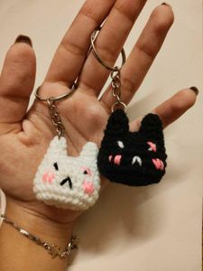 Cute Crochet Cat Keychain ✨😺
